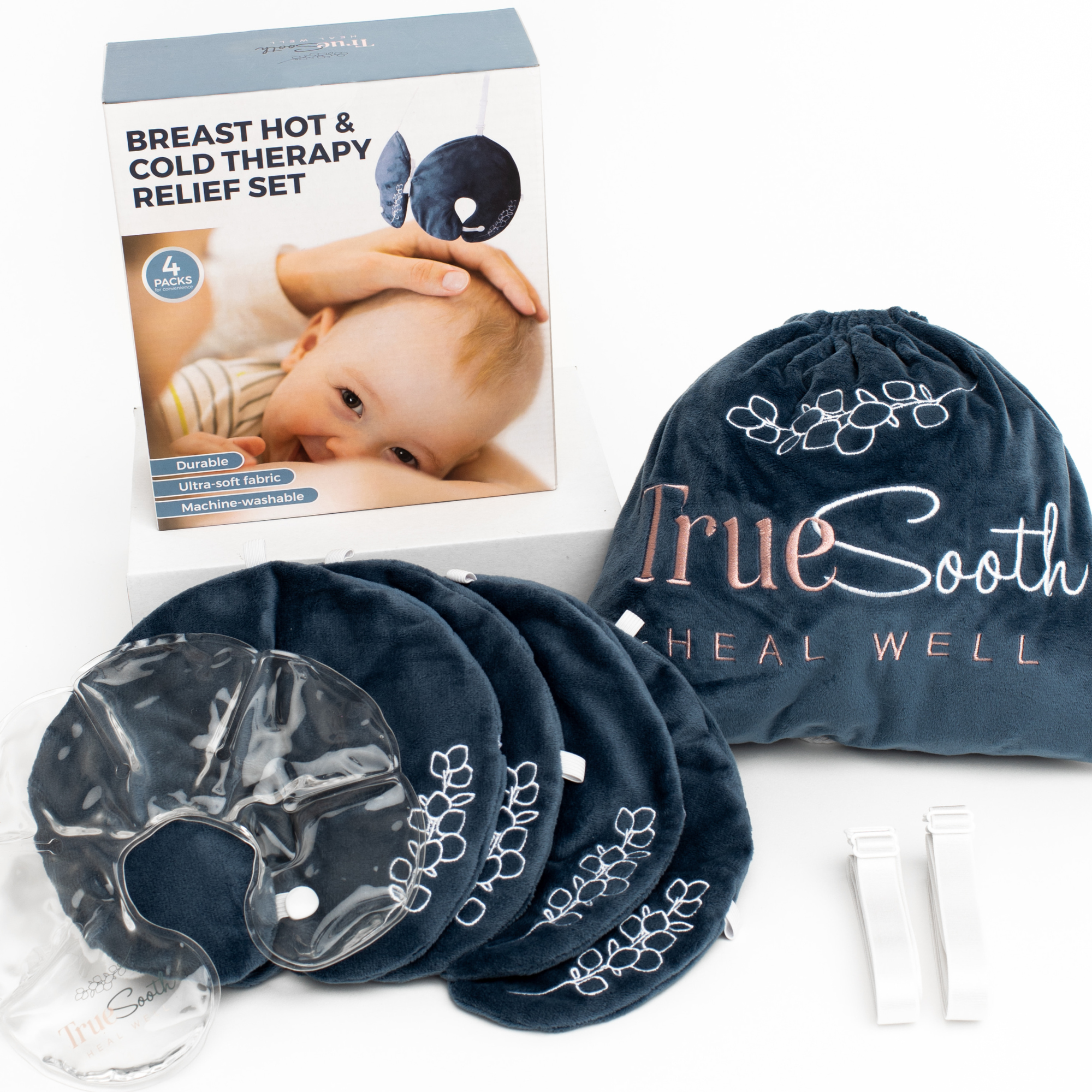 Reusable Breast Ice Packs, Breast Therapy Pack, Breastfeeding Essentials,  for Breastfeeding Relief, Engorgement, Swelling Augmentation, Mastitis